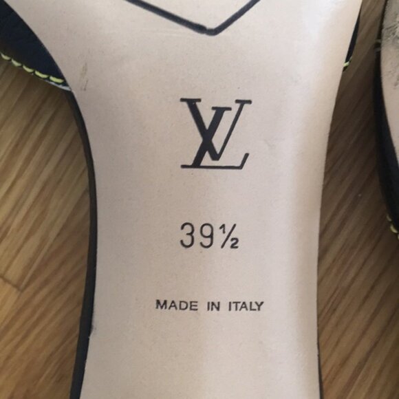 Louis Vuitton black sandals sz 39 1/2 - Picture 2 of 3